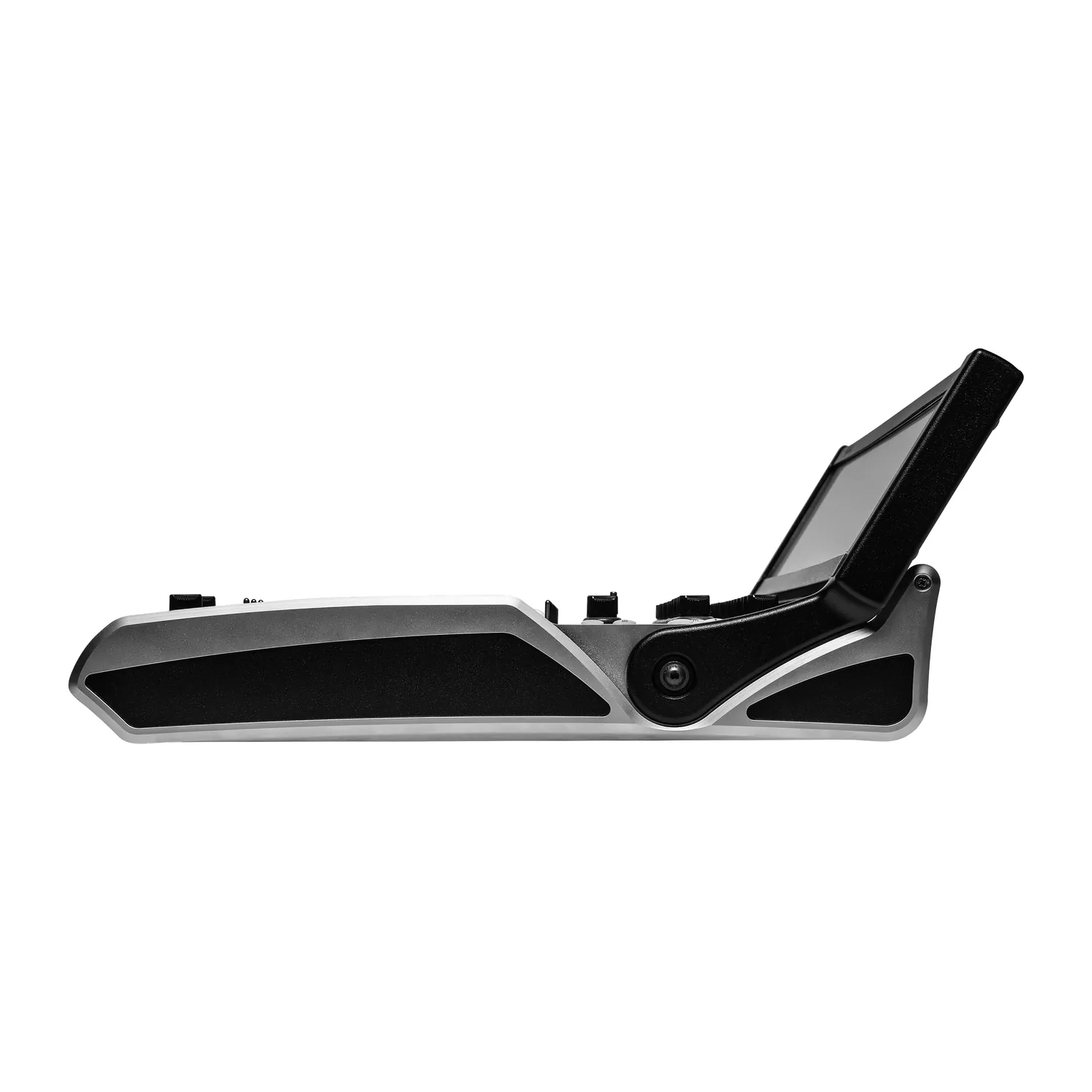 Sound Devices CL-16 Linear Fader Control Surface for 8-Series: The side profile with the screen raised.