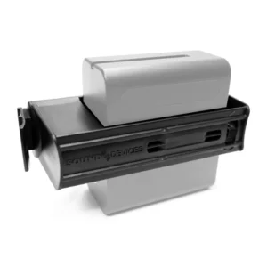 Sound Devices MX-LMount Dual L-Mount Battery Sled for MixPre: The sled with an L-type battery fitted.