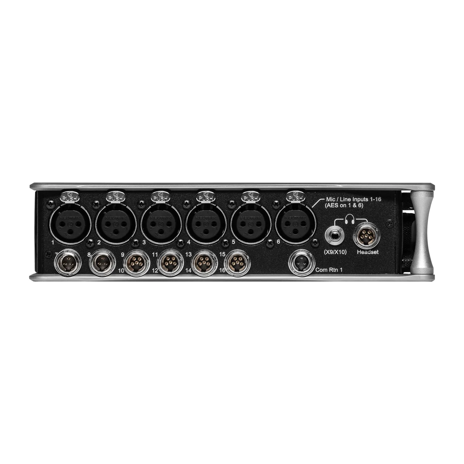 Sound Devices Scorpio Portable Mixer-Recorder: The left side panel with its six XLR inputs.