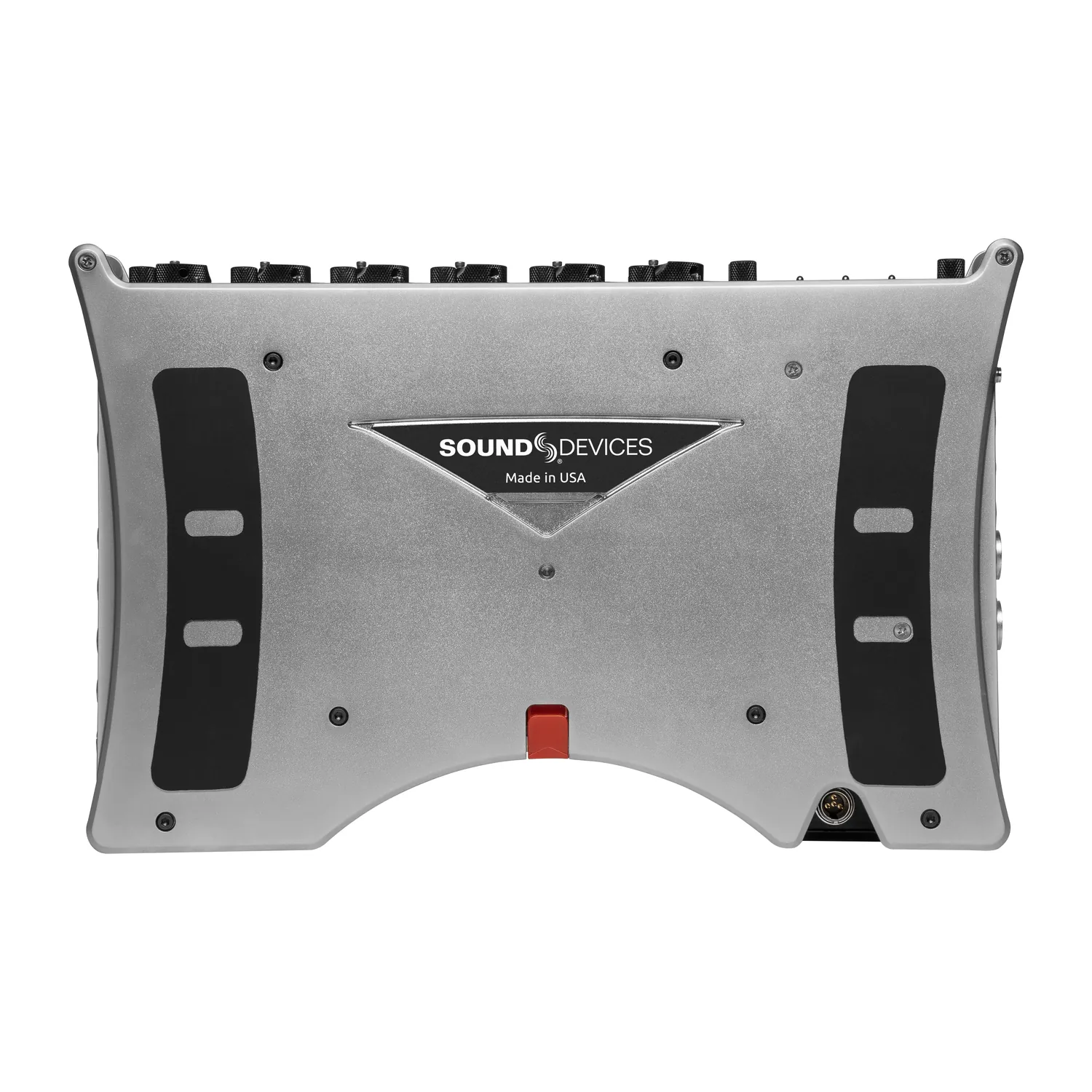 Sound Devices Scorpio Portable Mixer-Recorder: The bottom panel.