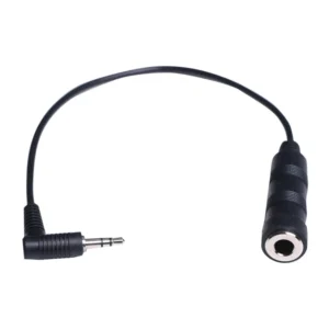 Sound Devices XL-14 3.5 mm to 1/4 in Headphone Extension Cable: The cable with its right-angle 3.5 mm plug and 1/4 in jack.