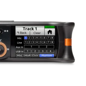 Sound Devices Musician Plugin: A MixPre screen showing the input to track routing.