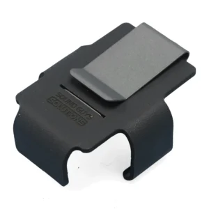Sound Guys Solutions ZMT-X Metal Belt Clip, black ZMT-X Clip sleeve from the back with its stainless steel belt clip.