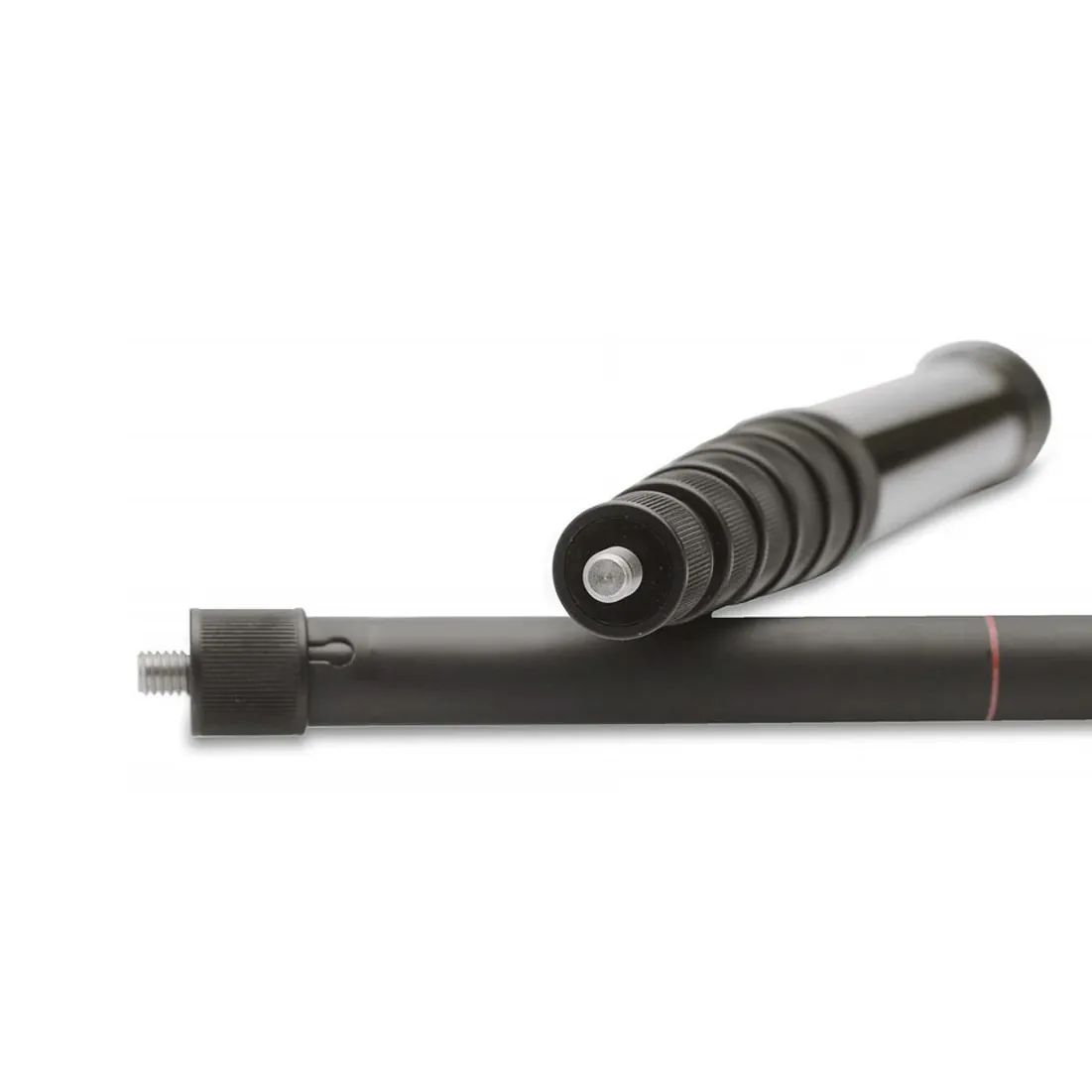 VDB Pocket-QT Microphone Boom Pole: close-up of the top screw and the ribbed quarter-turn locking collars.