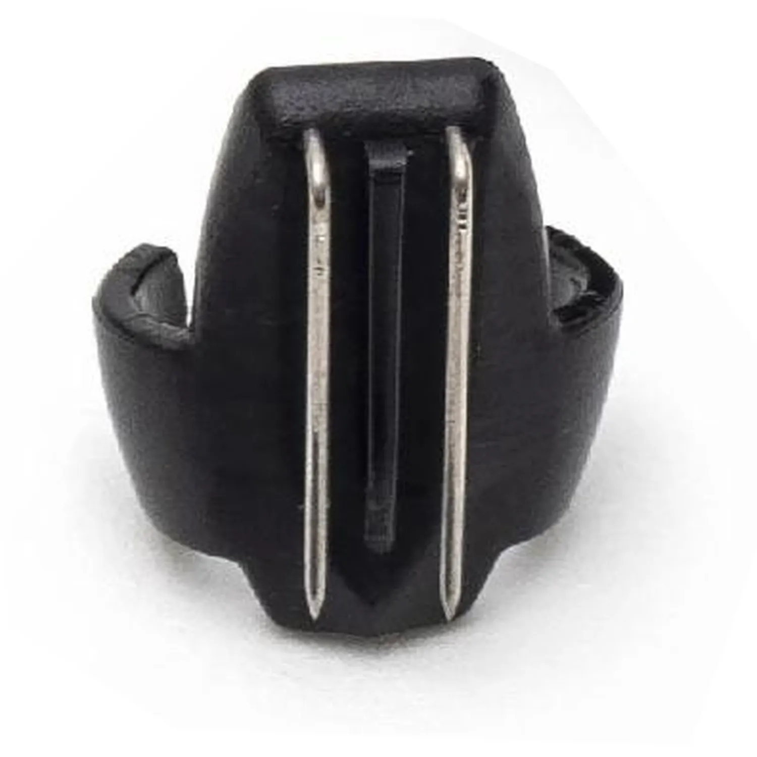 Viviana Beetle Vampire - Black: the black clip from the front, showing its two pins.