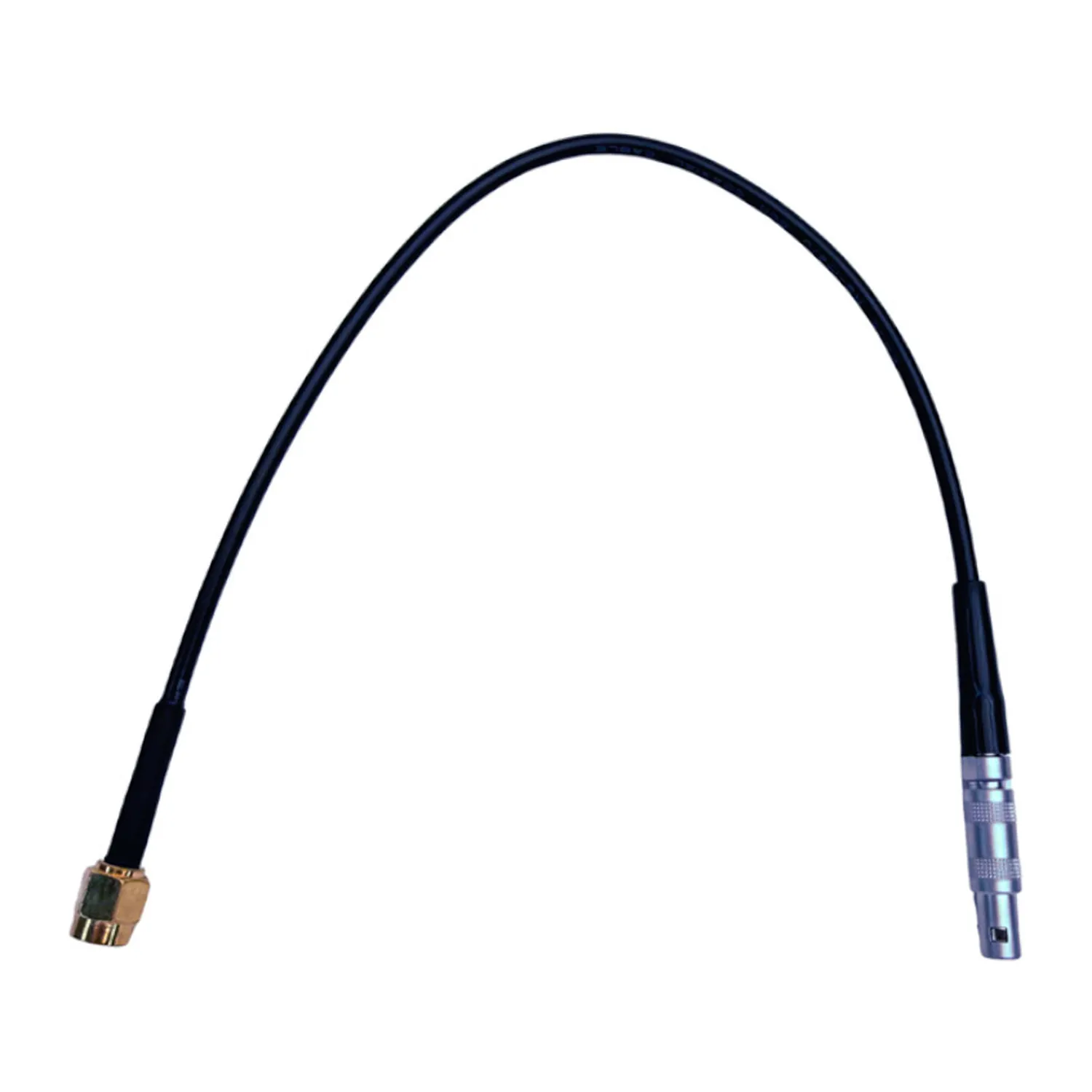 Viviana Pebble Cables - 1-pin LEMO to SMA: the cable with its SMA connector at one end and its 1-pin LEMO plug at the other.