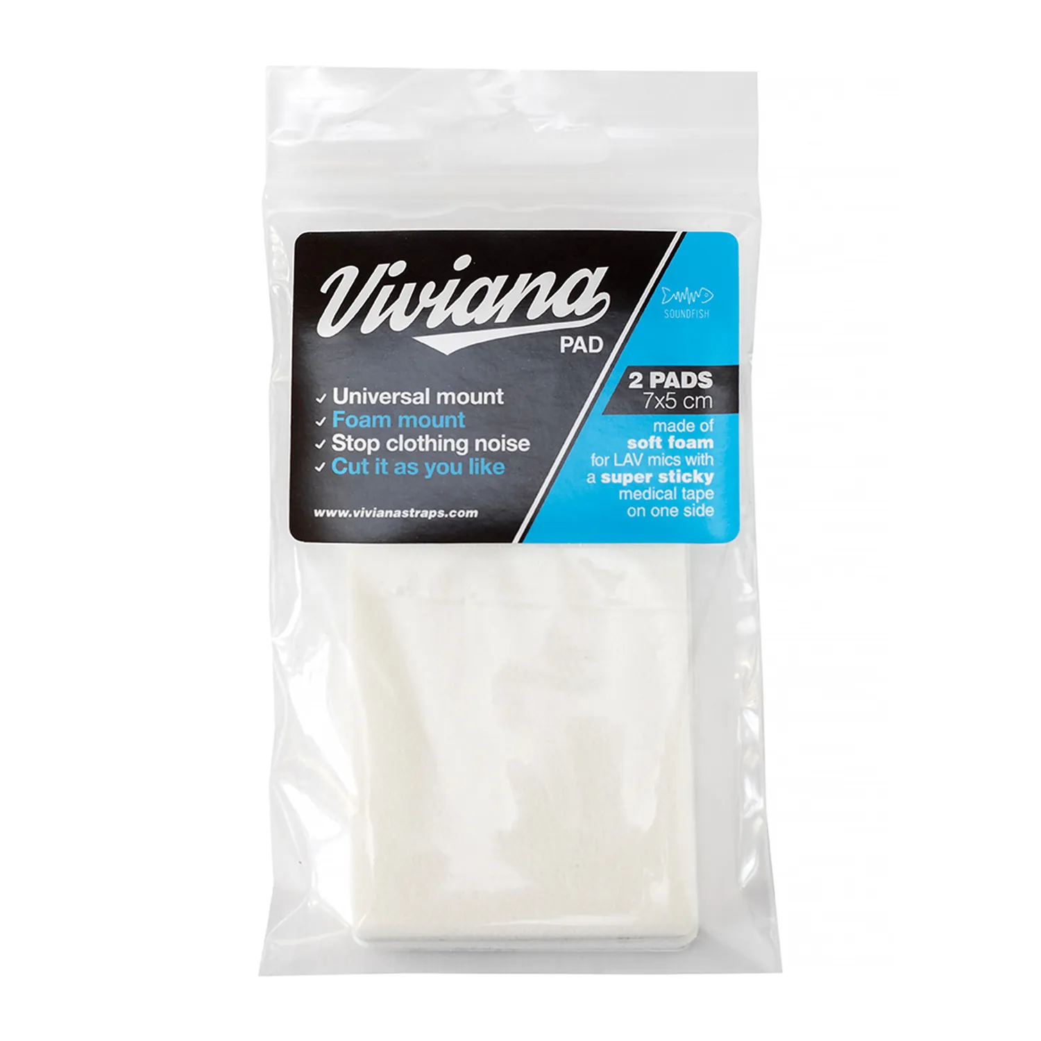 Viviana Pad XL (Pack of 2) - White: a pack of two white pads in the retail bag.