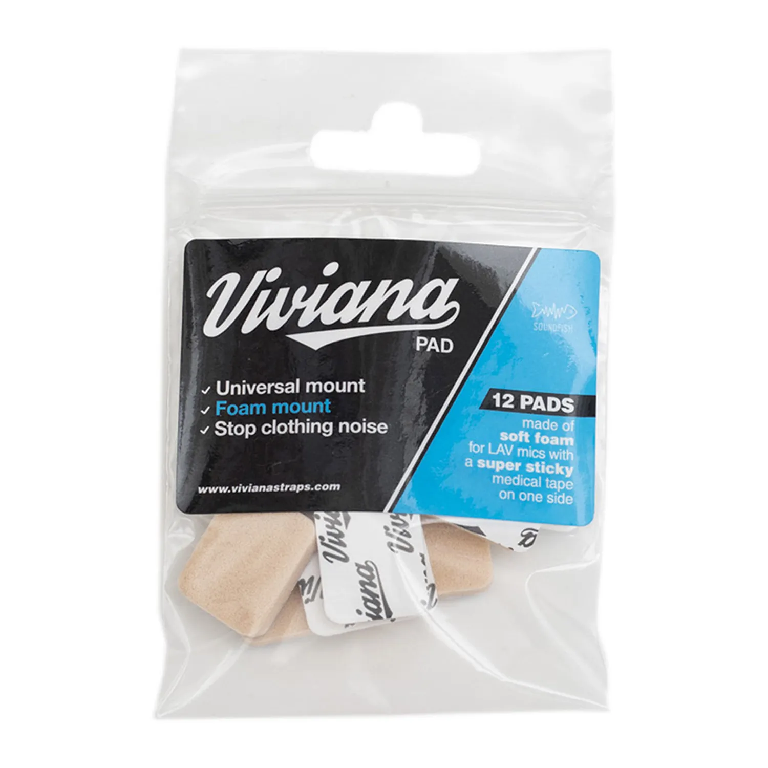 Viviana Pad (Pack of 12) - Beige: beige pads in the retail bag.