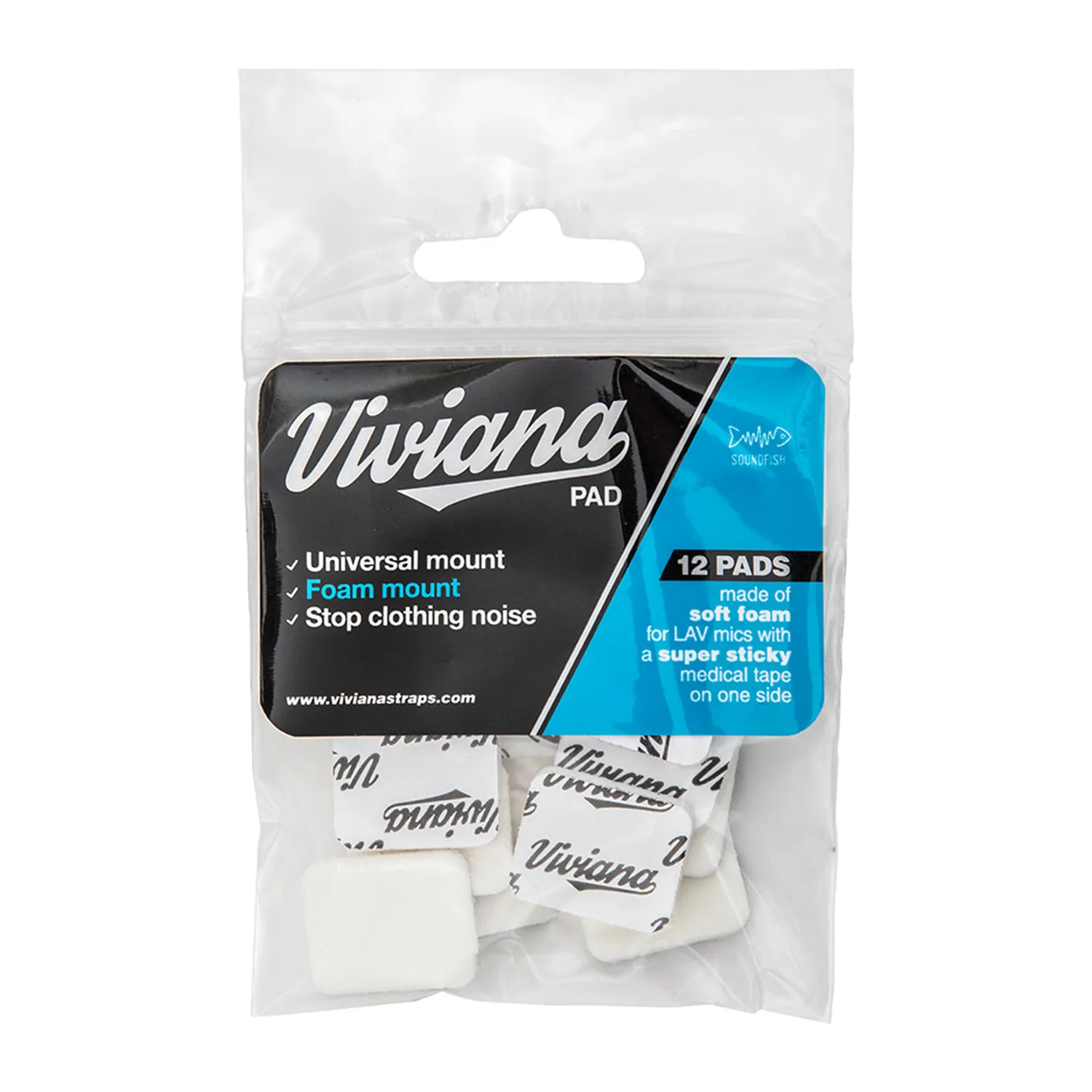 Viviana Pad (Pack of 12) - White: white pads in the retail bag.