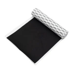 Viviana Moleskin Original XL Lav Mic Tape Roll - Black: the black roll, partly unrolled.