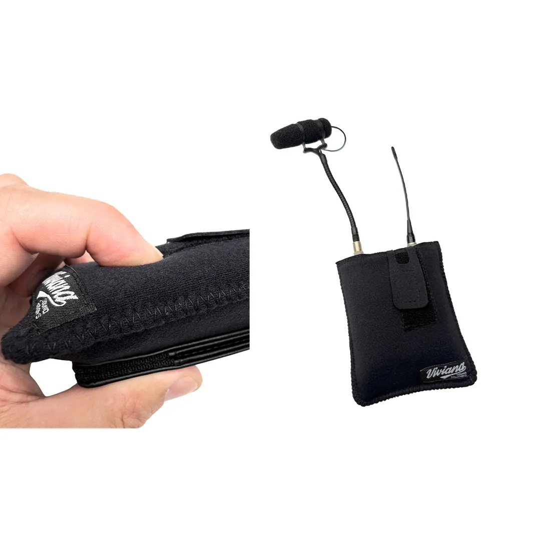 Viviana VSSIEMGTBK IFB/IEM Pouch with Magnetic Clip: the pouch from the side.