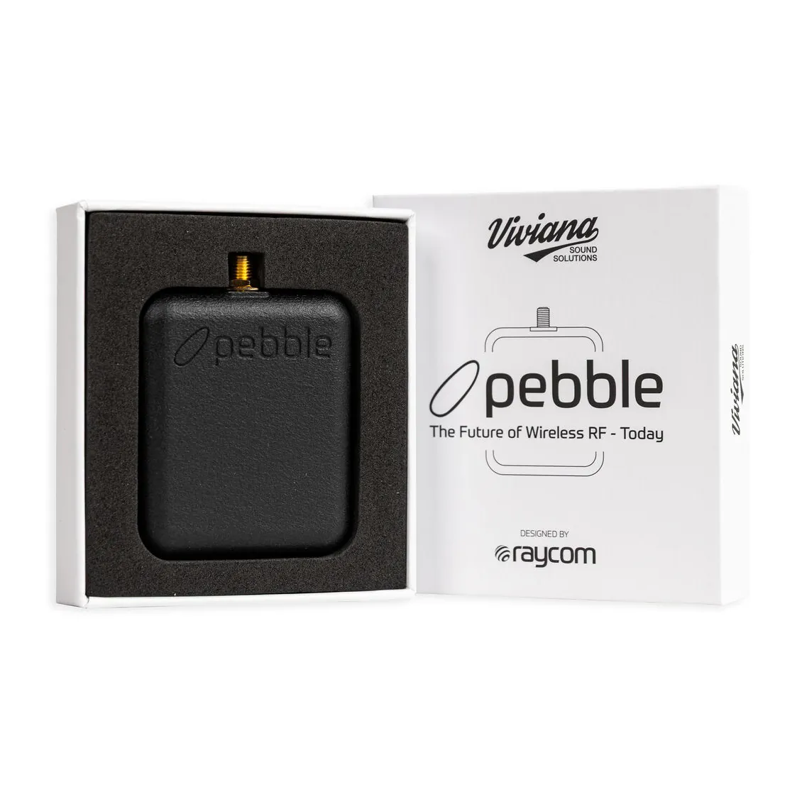 Viviana Pebble Body Wave Antenna: the Pebble in its box.