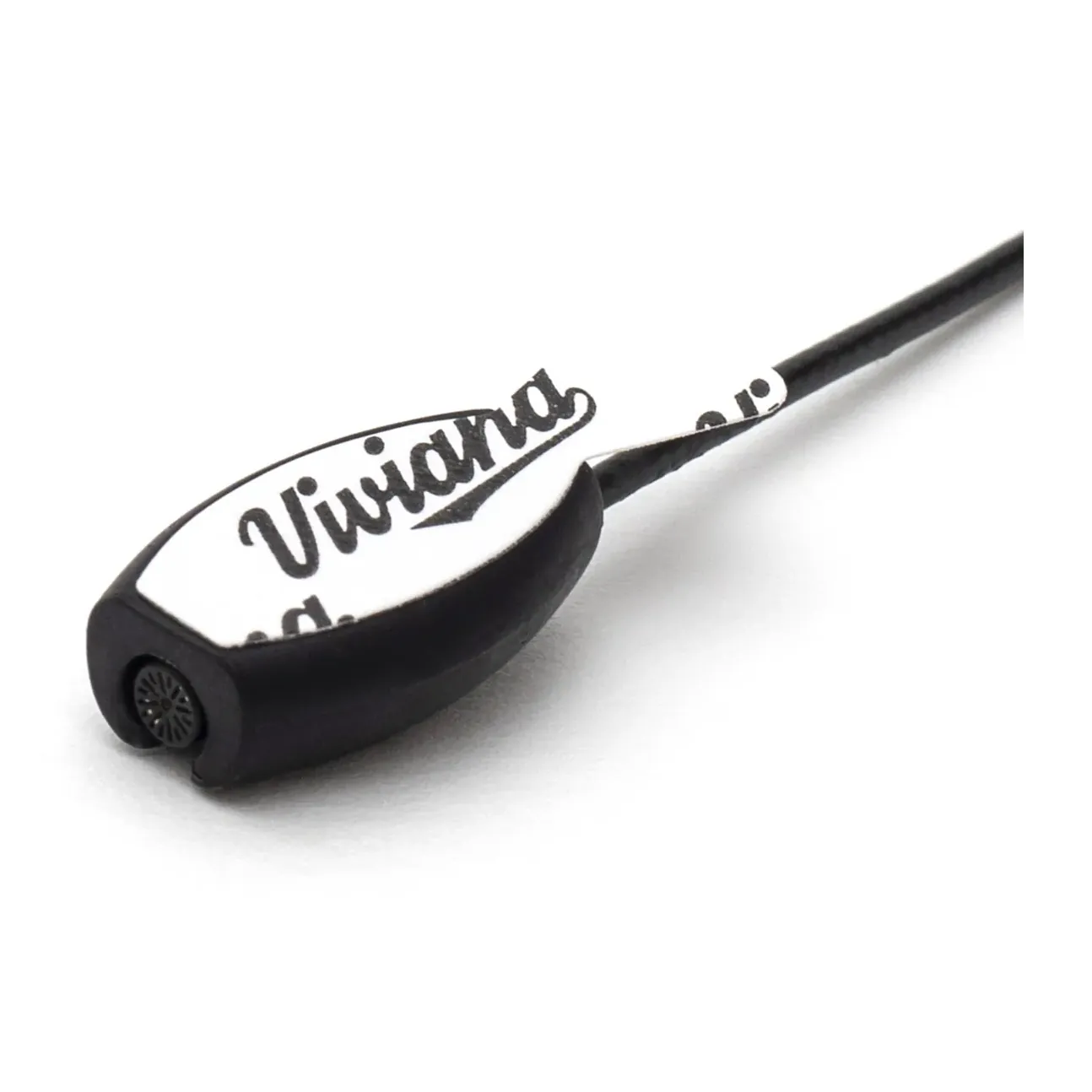 Viviana Beetle Concealer Stickers: a sticker on a black Beetle with a lav mic.