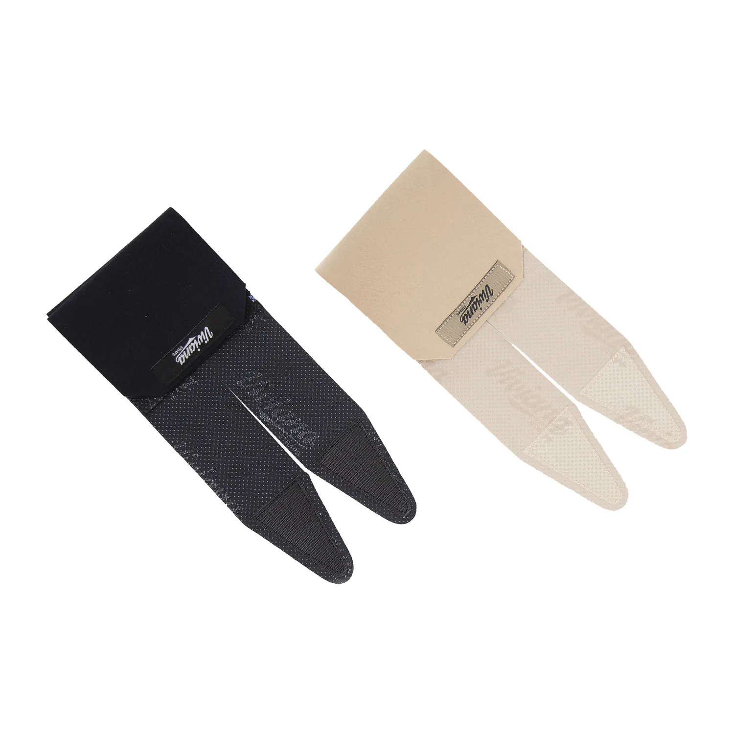 Viviana Straps Extreme Calf: black and beige straps.