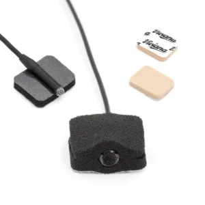 Viviana Pad XL (Pack of 2): pads on a lav mic, in black and beige.