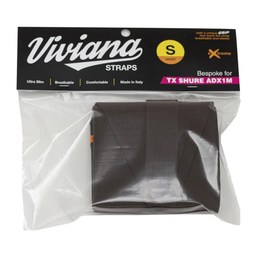 Viviana Straps Extreme Waist for Shure ADX1M: the brown strap in its pack.