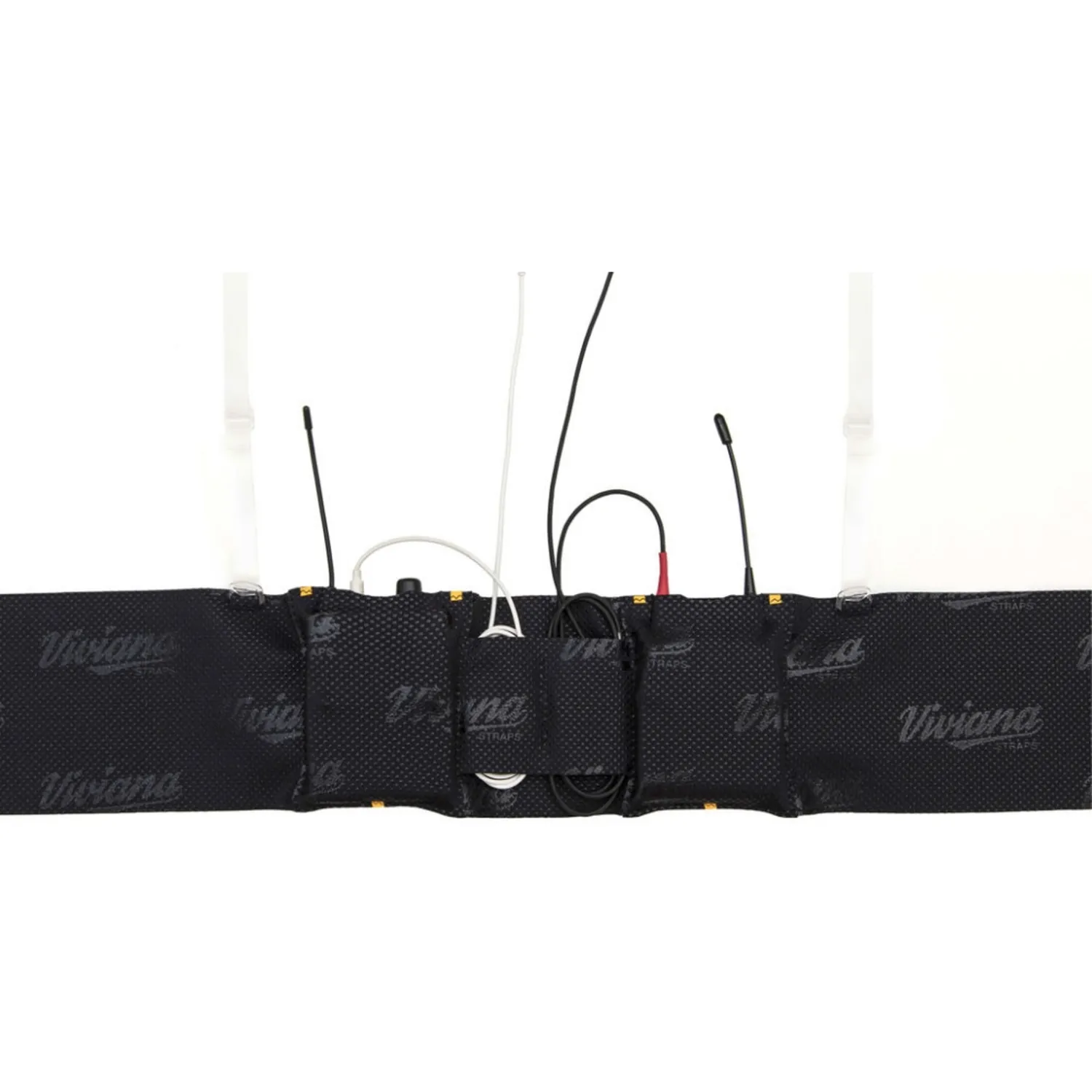 Viviana Straps Extreme Waist Double Pouch Standard: the black strap with two transmitters.