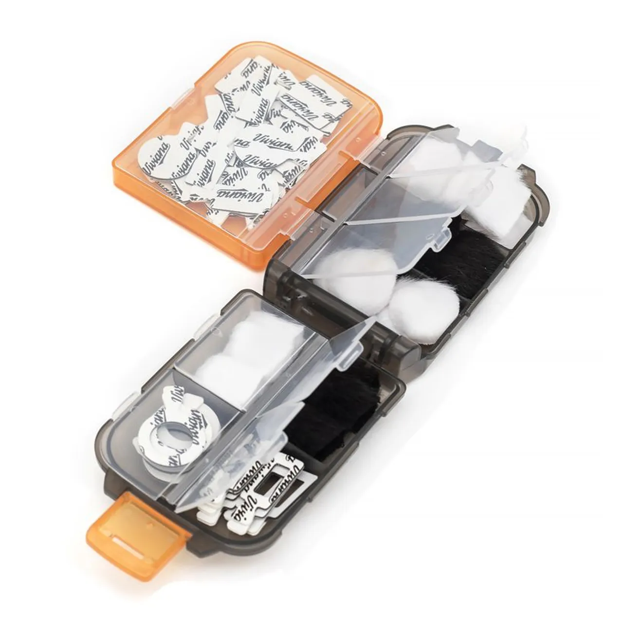 Viviana Accessories Box: the orange box open.