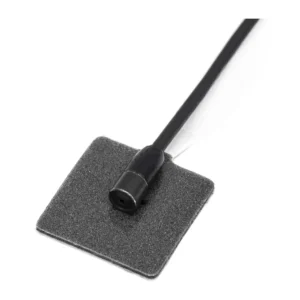 Viviana Dots Premium: a square sticker under a black lav mic.