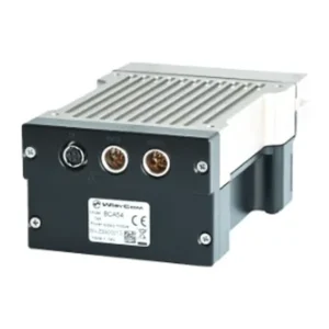 Wisycom BCA54 Battery Module for MCR54 Receiver: The BCA54 battery module with its rear connectors.