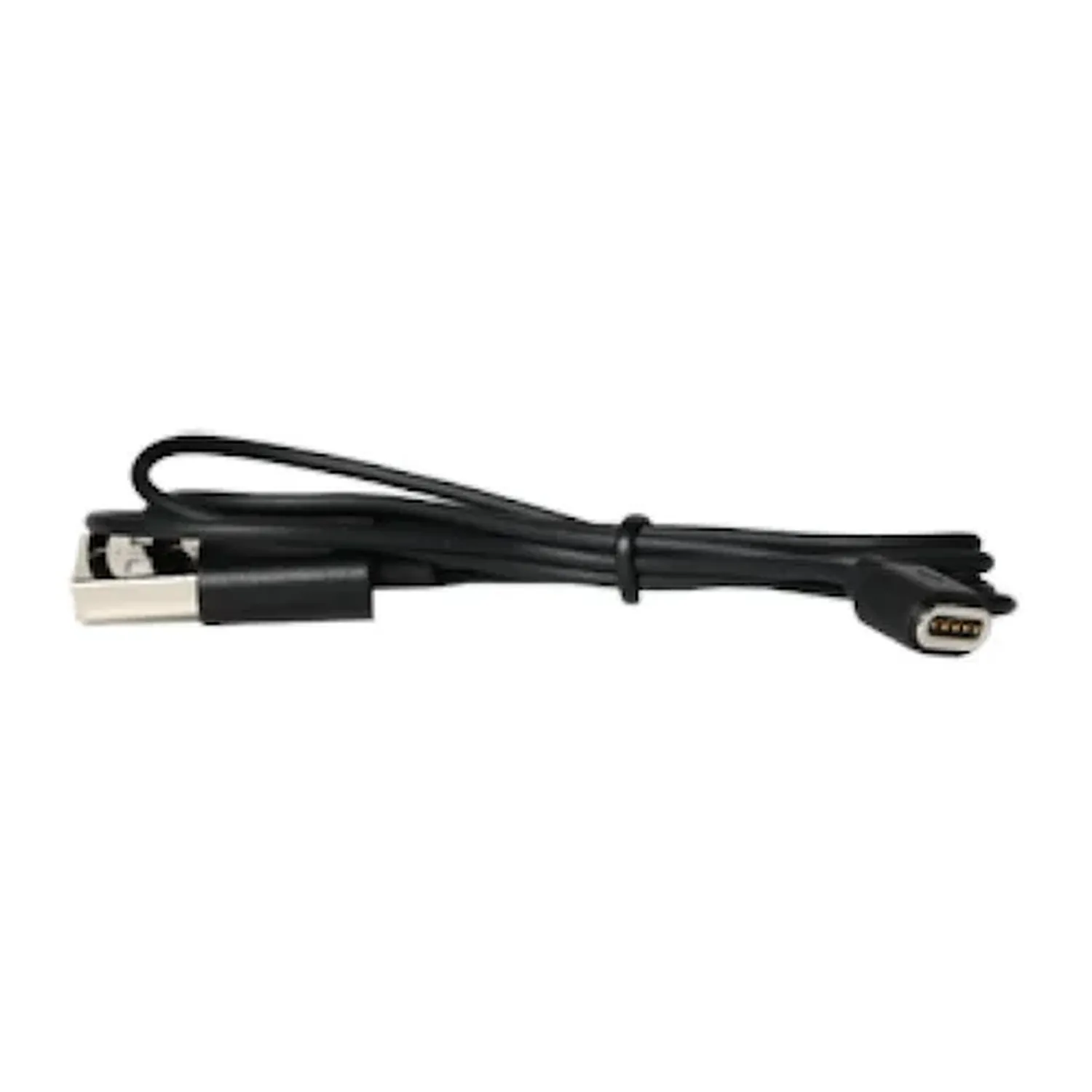 Wisycom CAUSBM5P USB to Magnetic 5-Pin Charging Cable: The CAUSBM5P cable, coiled, with its USB and magnetic connectors.