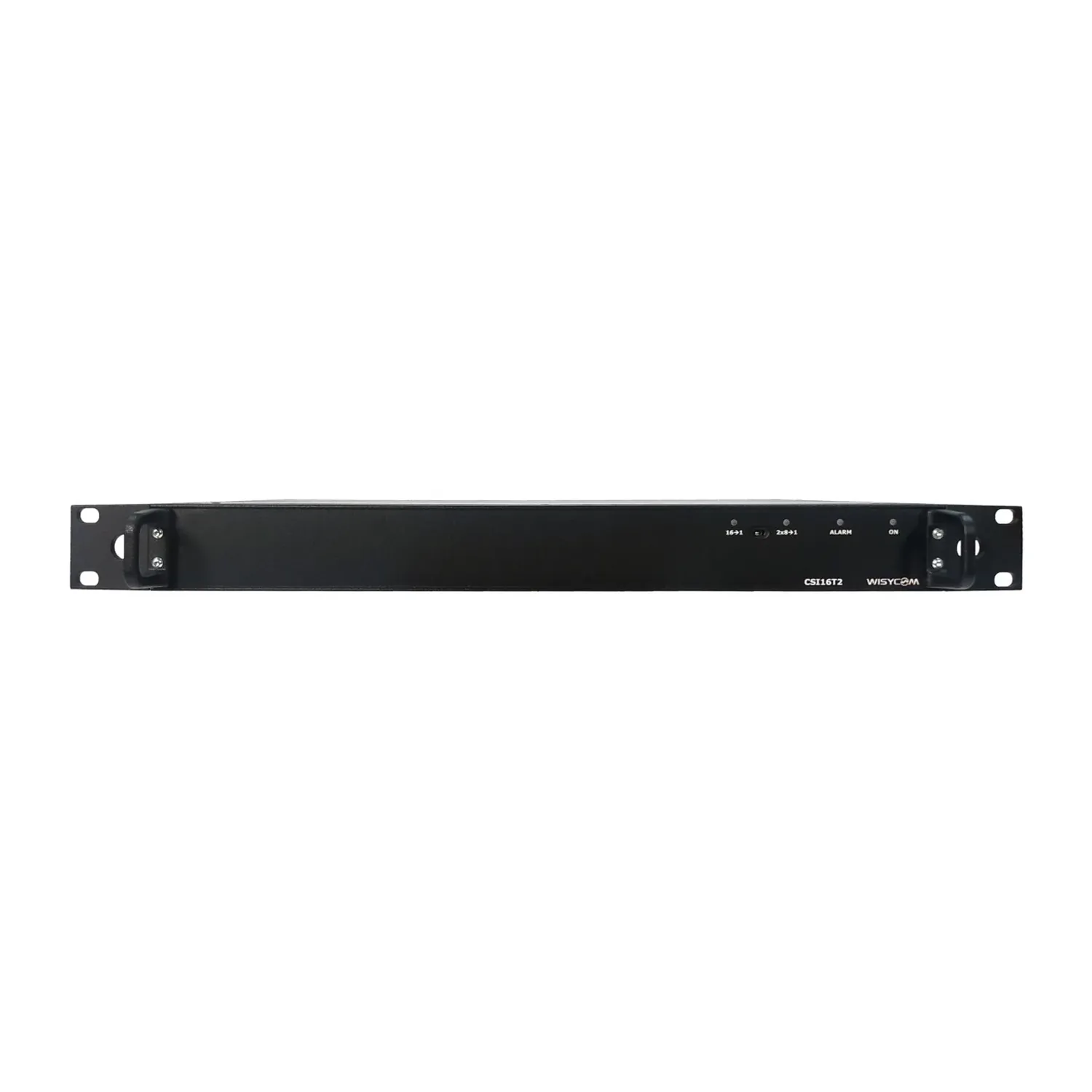 Wisycom CSI16T2 Wideband Combiner: The CSI16T2 rack unit from the front.