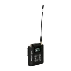 Wisycom MTP60 Multiband Bodypack Transmitter: The MTP60 from the front at a smaller scale.
