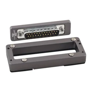 Wisycom SLK54-IK SuperSlot End Plate for MCR54 Receiver: The SLK54-IK upper flange and rear panel with its multi-pin connector.