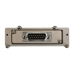 Wisycom SLK54-SX2 Sony End Plate for MCR54 Receiver, metal rear panel with its multi-pin slot connector.