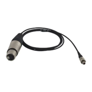 Wisycom CAL 3-Pin LEMO to XLR-3F Audio Cable: The CAL cable, coiled, with its XLR-3F and LEMO connectors.