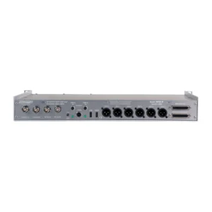 Zaxcom RX-12R Rack Mountable Receiver: The RX-12R rear panel, with its XLR outputs, DB25 connectors, and BNC antenna connectors.