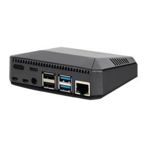 Zaxcom ZGB GUI Bridge: The port side of the ZGB, with its USB and Ethernet ports.