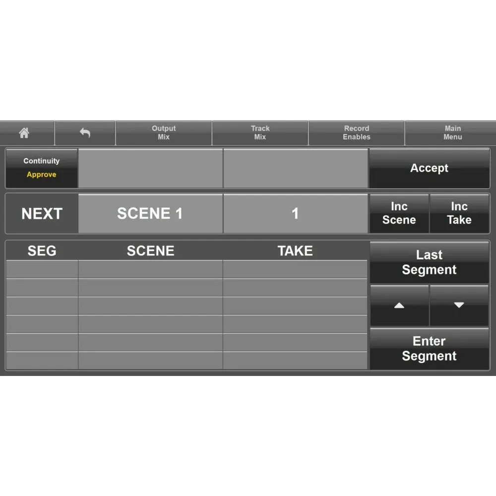 Zaxcom Nova Touch Software Unlock Code: The Nova Touch metadata screen.